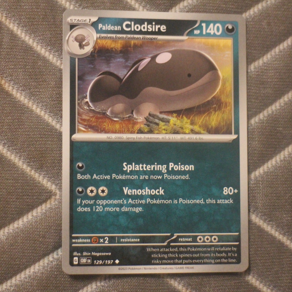 Pokemon Black and White Reptile Card